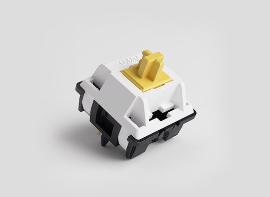 Switch mecánico MyKeyboard AKKO Penguin táctil silencioso con carcasa blanca y vástago amarillo