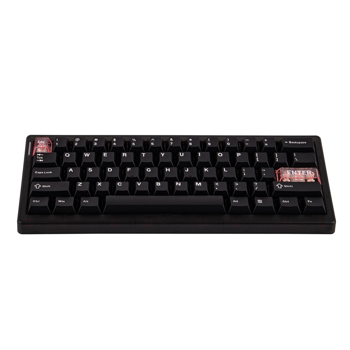 Teclado mecánico MyKeyboard CIDOO QK61 V2 formato 60% con teclas PBT negras y switches lineales Pearl White