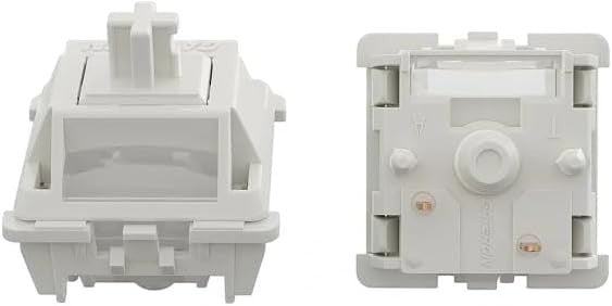 Switches lineales Gateron Smoothie de MyKeyboard en color blanco fabricados en POM con diseño de 5 pines