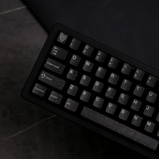Set de teclas MyKeyboard Jaycomia WOB Flash con diseño negro moteado, perfil Cherry y material ABS double shot