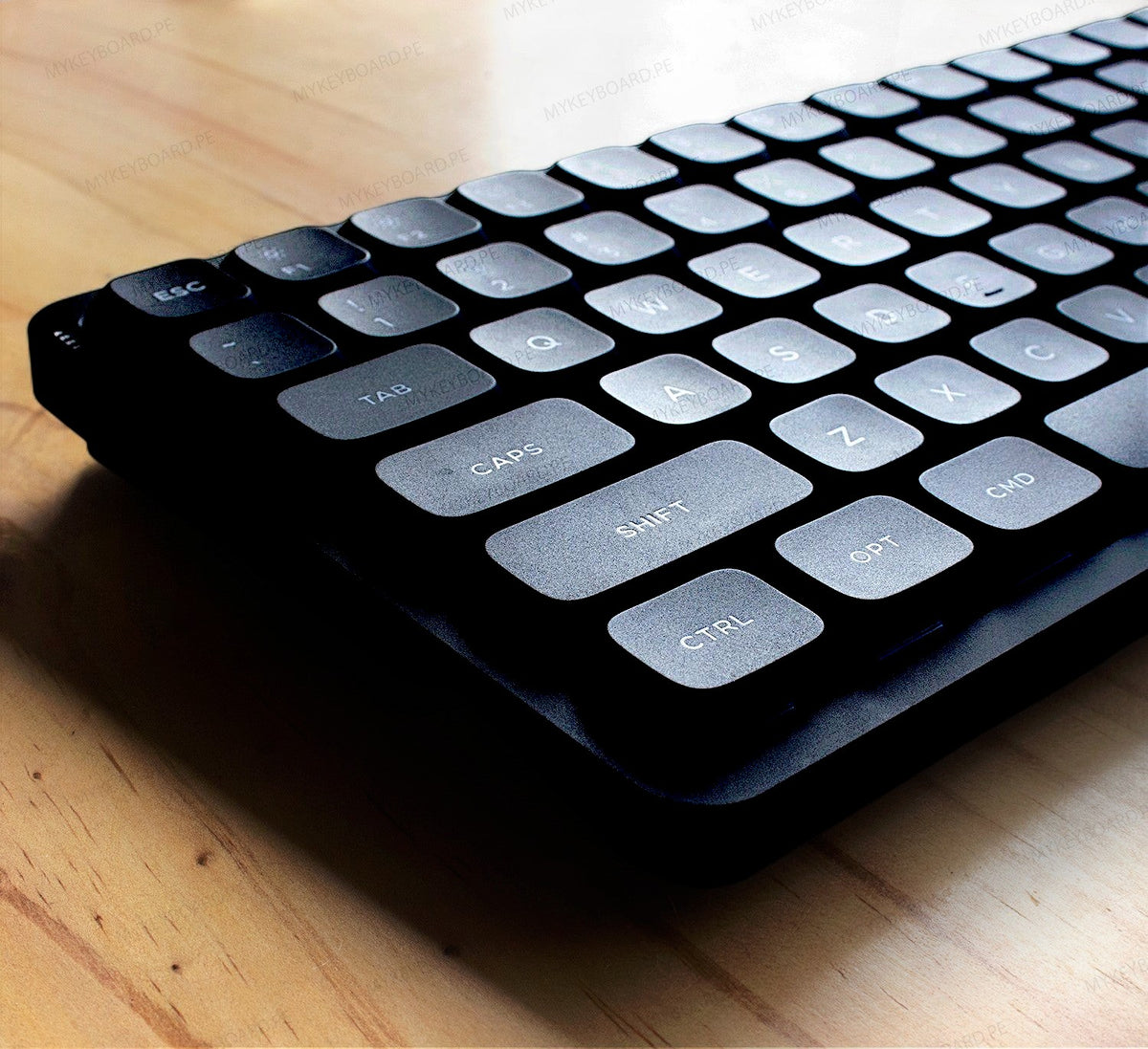 Teclado mecánico Nuphy Air75 V3 de MyKeyboard en color negro con switches Gateron Red Nano V3 y perfil bajo