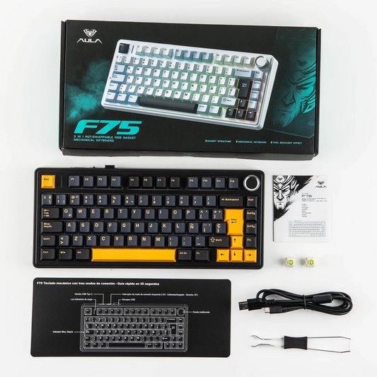 EPOMAKER X AULA F75 ISO Español color negro [Preventa hasta 15.12.25]