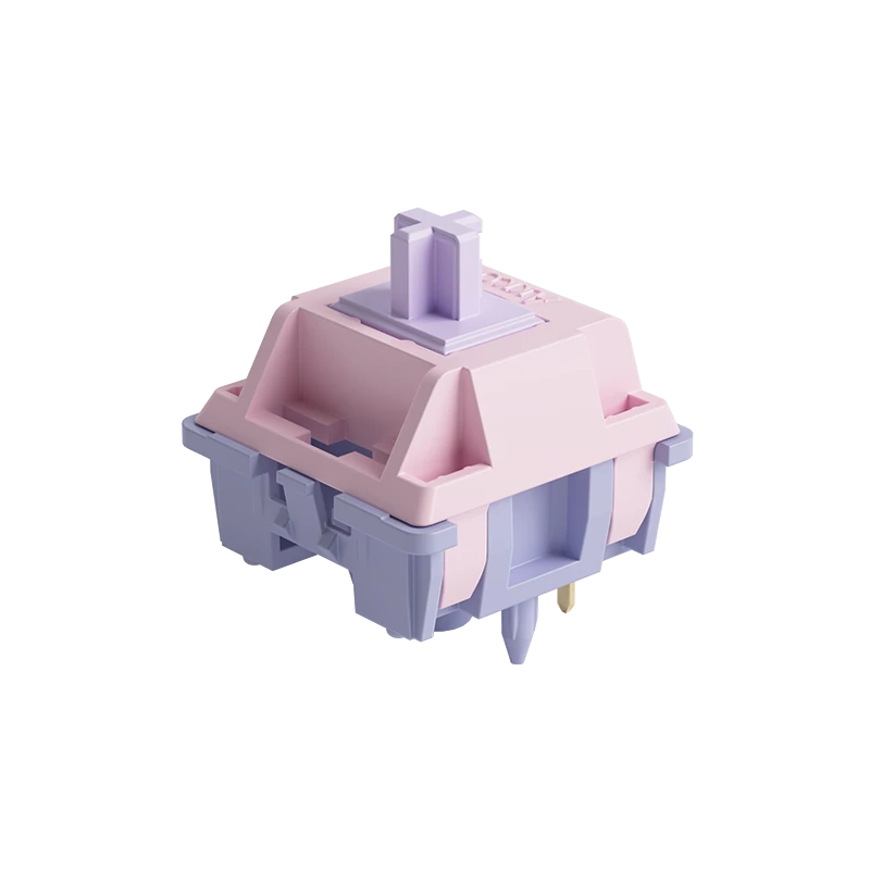 Switch lineal silencioso AKKO Fairy de MyKeyboard en color rosa y lila para teclados mecánicos personalizados