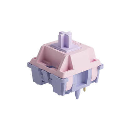 Switch lineal silencioso AKKO Fairy de MyKeyboard en color rosa y lila para teclados mecánicos personalizados