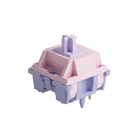 Switch lineal silencioso AKKO Fairy en tonos lila y rosa de MyKeyboard para teclados mecánicos