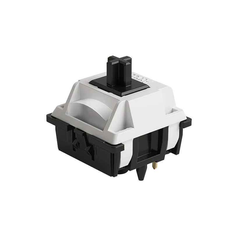 Switch lineal Akko Piano V3 Pro de MyKeyboard con carcasa blanca y base negra para teclados mecánicos