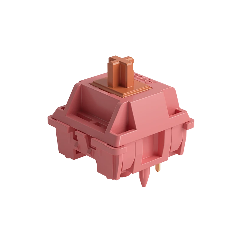 Switch mecánico AKKO Rosewood de 5 pines en color rosa y marrón para teclados personalizados de MyKeyboard