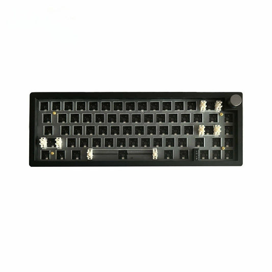 Base de teclado MyKeyboard ZUOYA GMK67 V2 formato 65% color negro con hot swap y rueda de volumen
