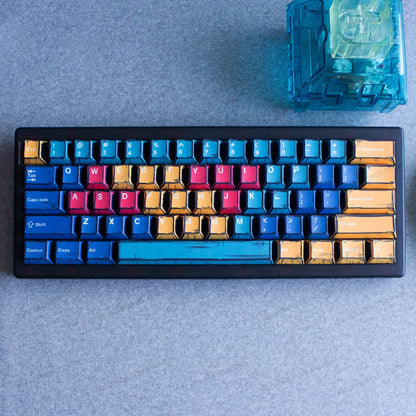 Teclado mecánico MyKeyboard CIDOO QK61 V2 al 60% con teclas coloridas estilo cómic, iluminación RGB y switches lineales