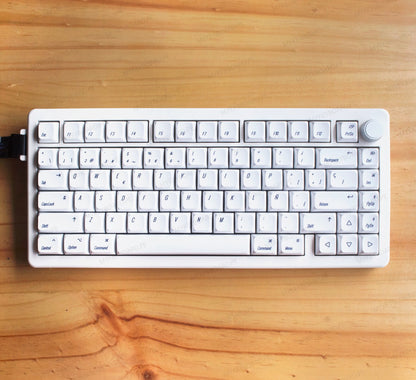 Teclado mecánico MyKeyboard CIDOO QK75 blanco formato 75% con perilla de volumen y distribución en español