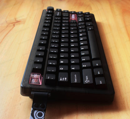 Teclado mecánico MyKeyboard CIDOO QK75 negro formato 75% con perilla de volumen y teclas retroiluminadas
