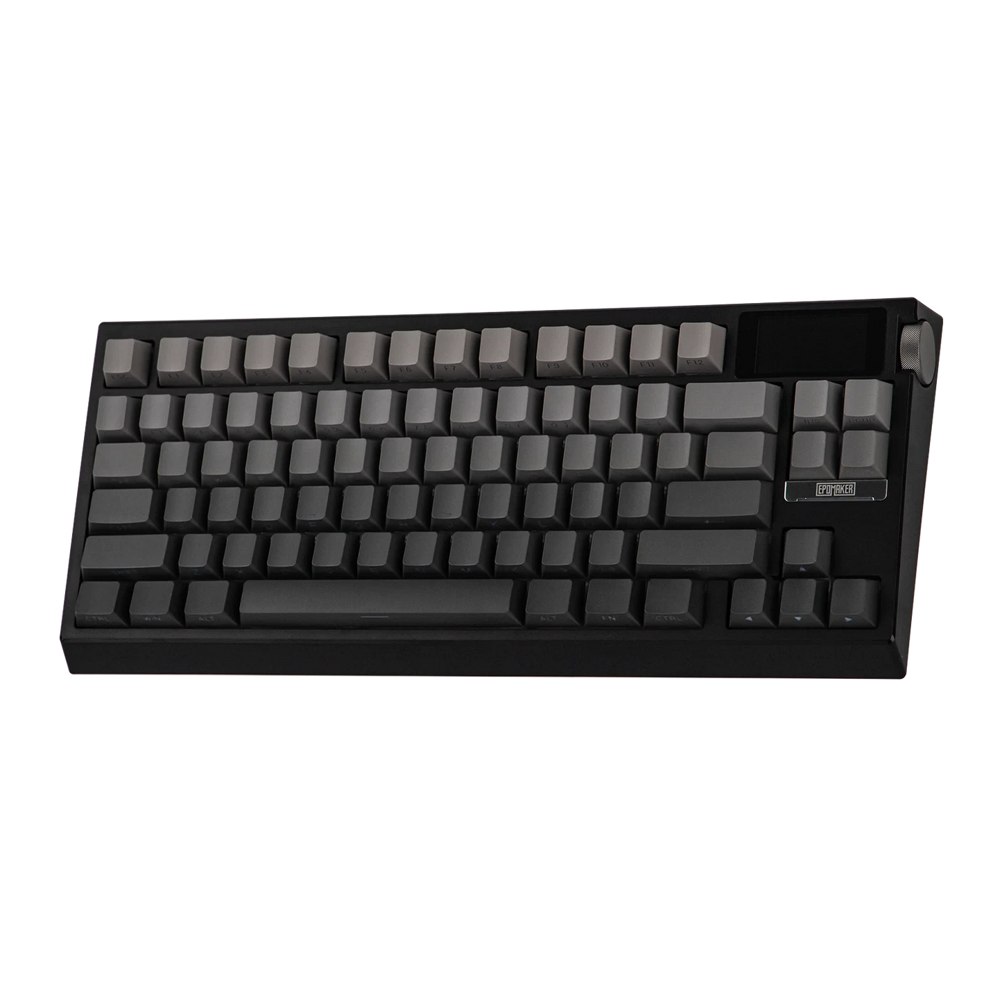 Teclado mecánico MyKeyboard Epomaker G84 Pro gris oscuro con pantalla personalizable y knob de aluminio