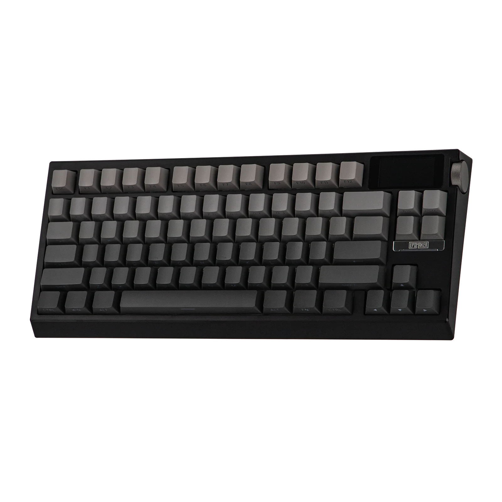 Teclado mecánico MyKeyboard Epomaker G84 Pro gris oscuro con pantalla personalizable y knob de aluminio