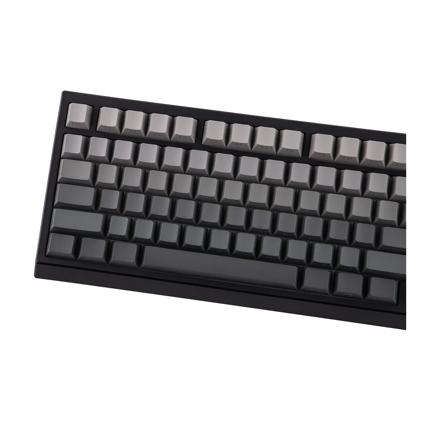 Teclado mecánico MyKeyboard Epomaker G84 Pro con teclas grises y negras de perfil bajo sobre fondo oscuro