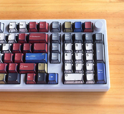 Teclado mecánico MyKeyboard Epomaker Galaxy100 con diseño manga, teclas PBT perfil MDA y cuerpo de aluminio blanco.