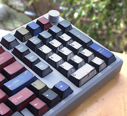 Teclado mecánico MyKeyboard EPOMAKER Galaxy100 con diseño manga, teclas PBT, cuerpo de aluminio y knob metálico