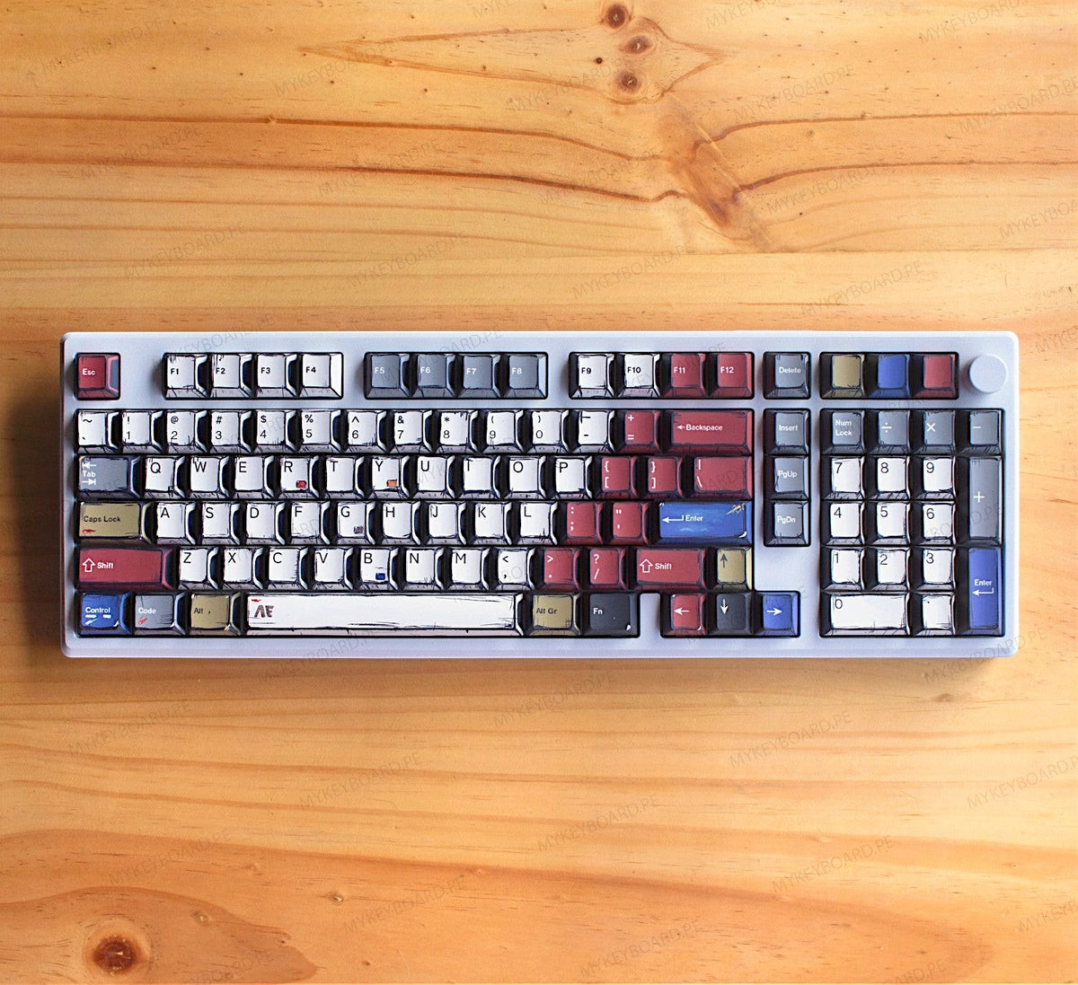 Teclado mecánico MyKeyboard EPOMAKER Galaxy100 con diseño manga, cuerpo de aluminio y teclas PBT de perfil MDA