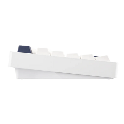 Teclado mecánico MyKeyboard Epomaker P75 75% con cuerpo de aluminio blanco y teclas en perfil lateral