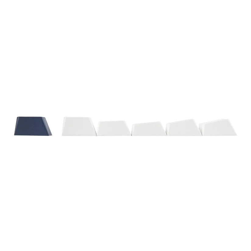 Teclas de repuesto MyKeyboard para teclado mecánico Epomaker P75 en colores blanco y azul oscuro