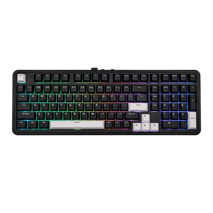 Teclado mecánico MyKeyboard Epomaker TH99 96% con teclas PBT, iluminación RGB y diseño ergonómico en color negro