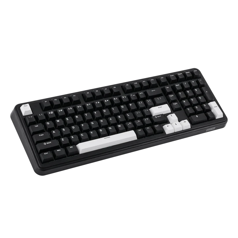 Teclado mecánico MyKeyboard Epomaker TH99 96% con teclas PBT bicolor blanco y negro e iluminación RGB