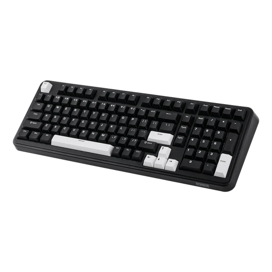 Teclado mecánico MyKeyboard Epomaker TH99 96% con teclas PBT bicolor negro y blanco y diseño compacto