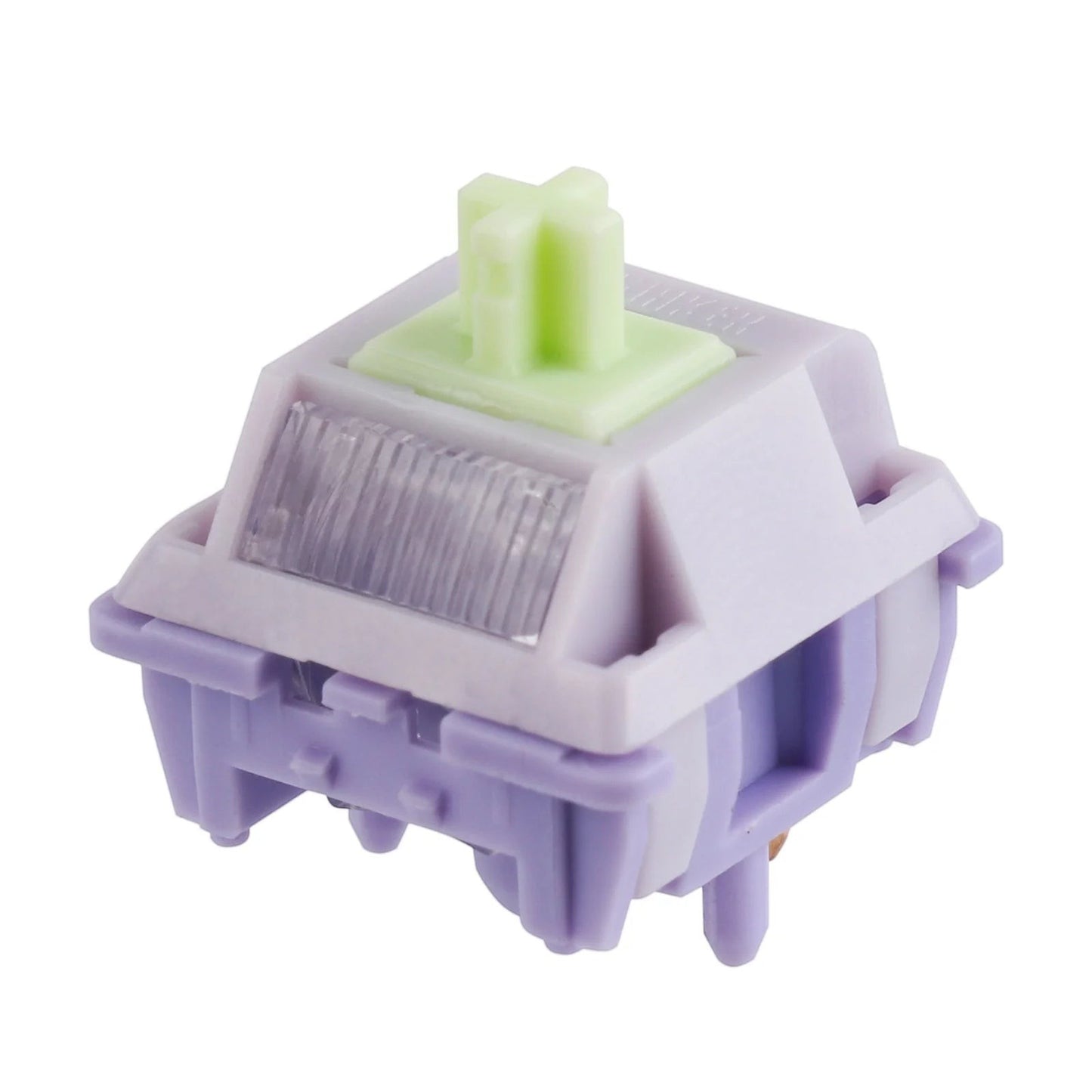 Switch lineal MyKeyboard Epomaker Wisteria V2 de color morado y verde claro para teclados mecánicos personalizados