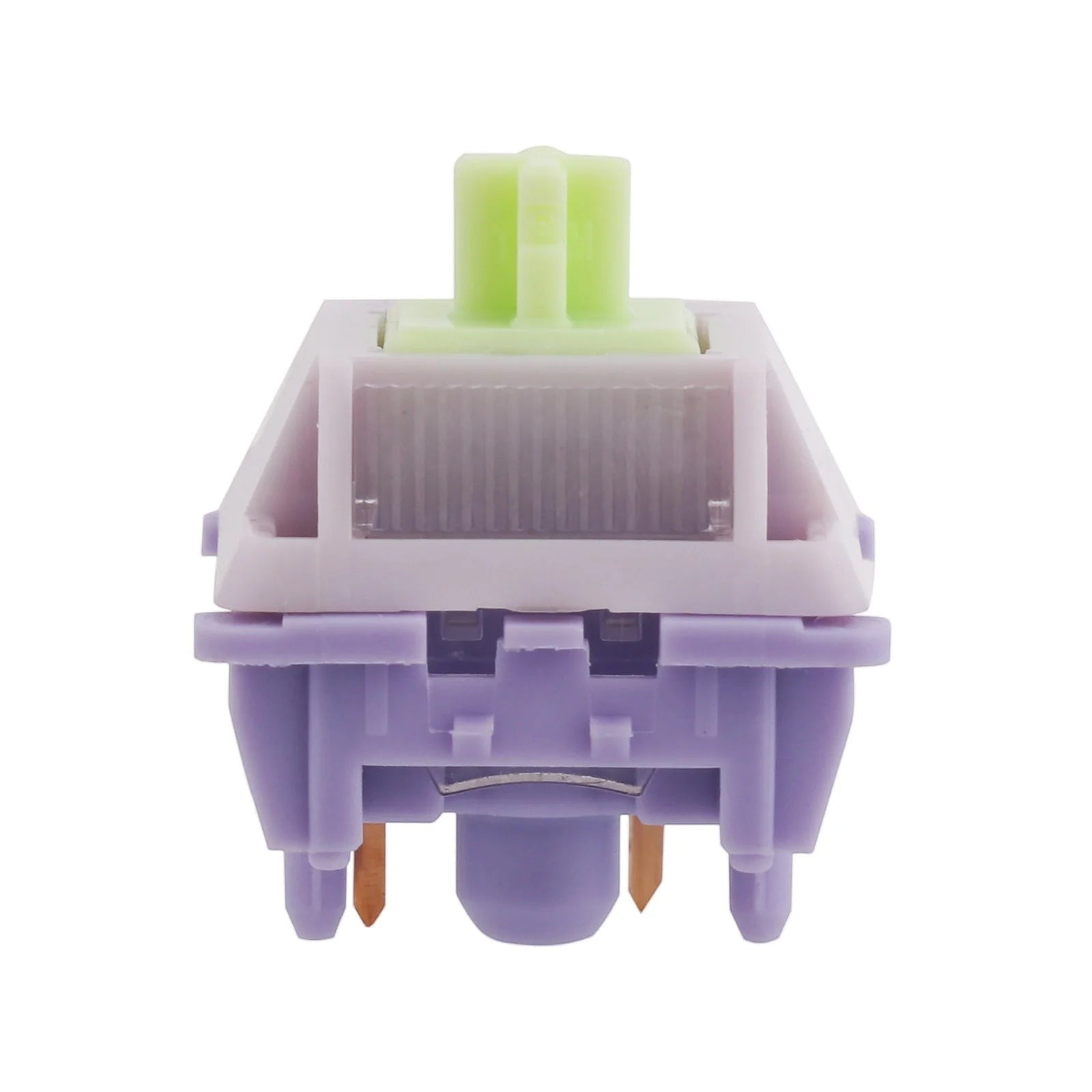 Switch lineal MyKeyboard Epomaker Wisteria V2 de color violeta y verde claro para teclados mecánicos personalizados