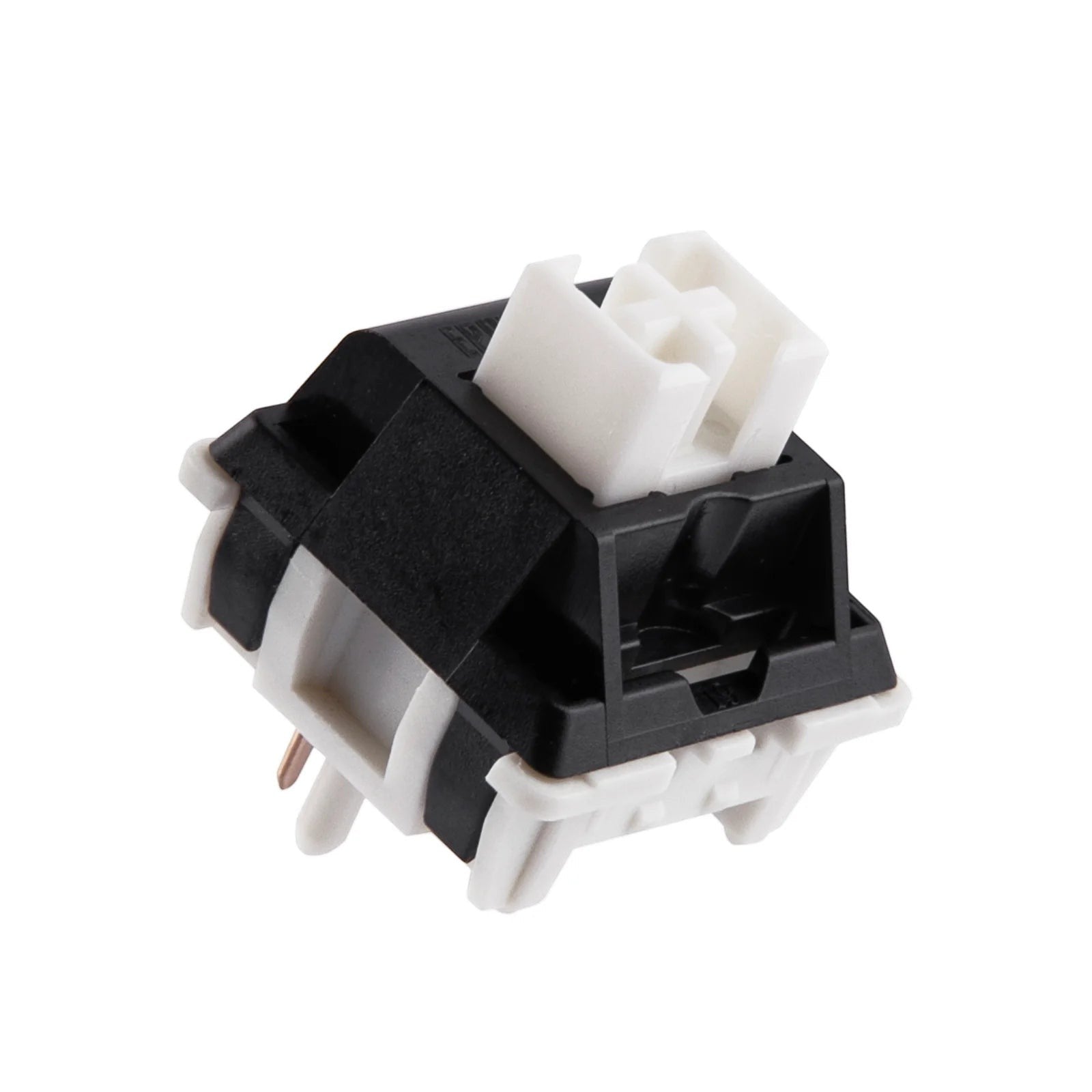 Switch lineal MyKeyboard Epomaker Zebra de 5 pines con vástago de POM blanco y carcasa negra para teclado mecánico