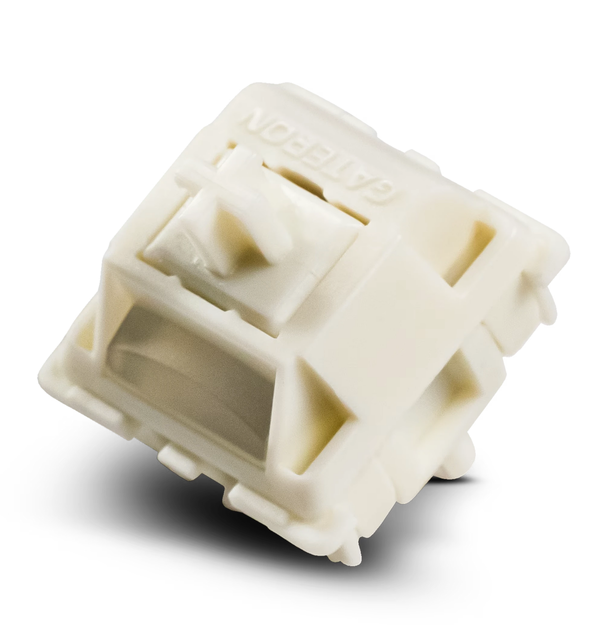 Switch lineal Gateron Smoothie de MyKeyboard en color crema, fabricado en POM con diseño de 5 pines para teclados
