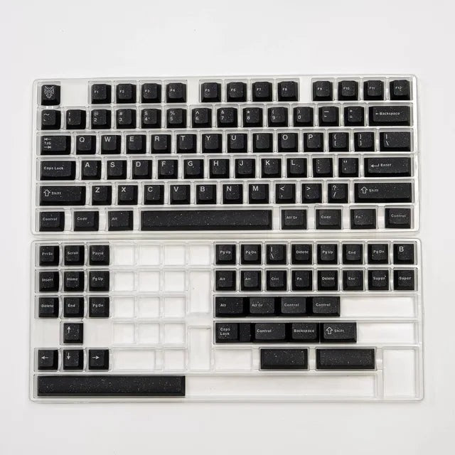 Set de 114 teclas MyKeyboard Jaycomia WOB Flash con perfil Cherry, fabricadas en ABS Double Shot negro con acabado moteado