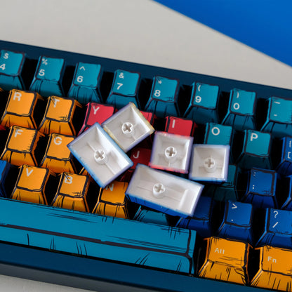 Set de keycaps MyKeyboard Jaycomia Pelette Comic Mini con perfil Cherry, fabricadas en PBT con diseño estilo cómic