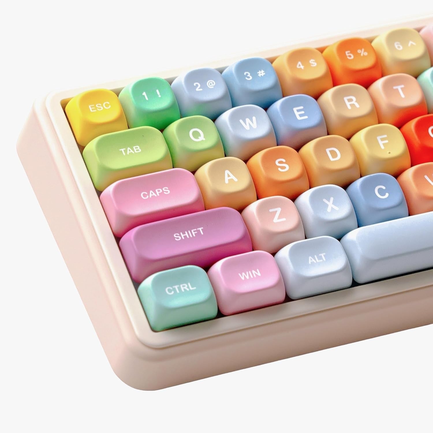 Set de 132 teclas MyKeyboard Gummy Bears con perfil MOA y colores pastel en sublimación térmica