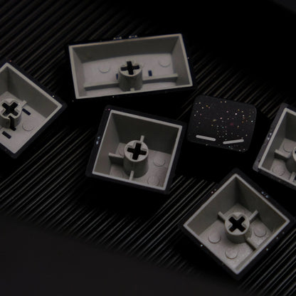 Keycaps MyKeyboard Jaycomia WOB Flash de perfil Cherry en ABS double shot con diseño moteado