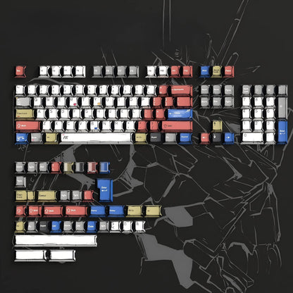 Set de 141 keycaps MyKeyboard con diseño manga, perfil Cherry y fabricados en PBT con sublimación térmica.