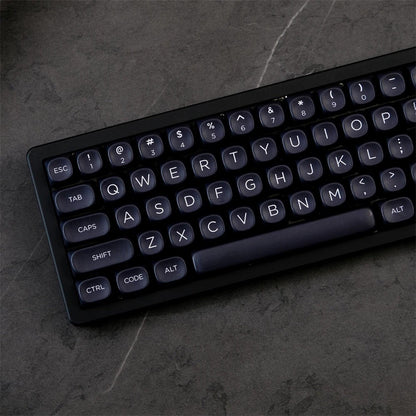 Keycaps MyKeyboard negros con perfil MOA y diseño minimalista fabricados en PBT mediante sublimación térmica