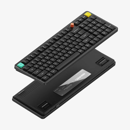 Teclado mecánico NuPhy Air100 V3 Nebula Dark ultradelgado con teclas PBT y chasis negro