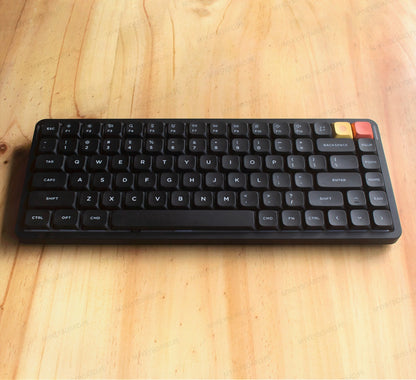 Teclado mecánico MyKeyboard NuPhy Air75 V3 en color Nebula Dark, formato 75% ultrafino con teclas PBT negras.