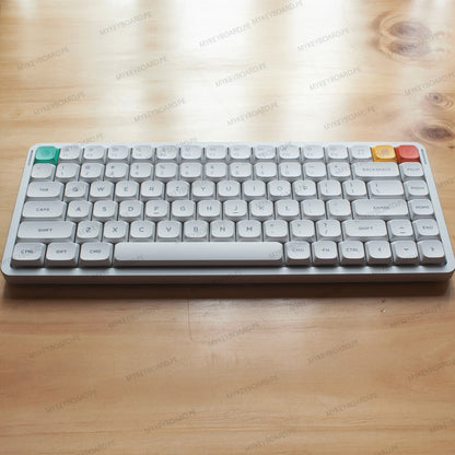 Teclado mecánico MyKeyboard NuPhy Air75 V3 en color Nova White, diseño ultrafino 75% con teclas PBT y retroiluminación RGB.
