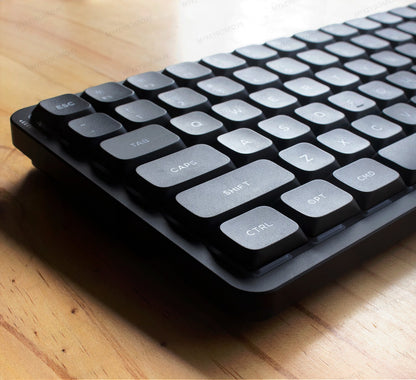 Teclado mecánico NuPhy Air75 V3 Nebula Dark ultrafino con teclas PBT negras y cuerpo de aluminio de MyKeyboard