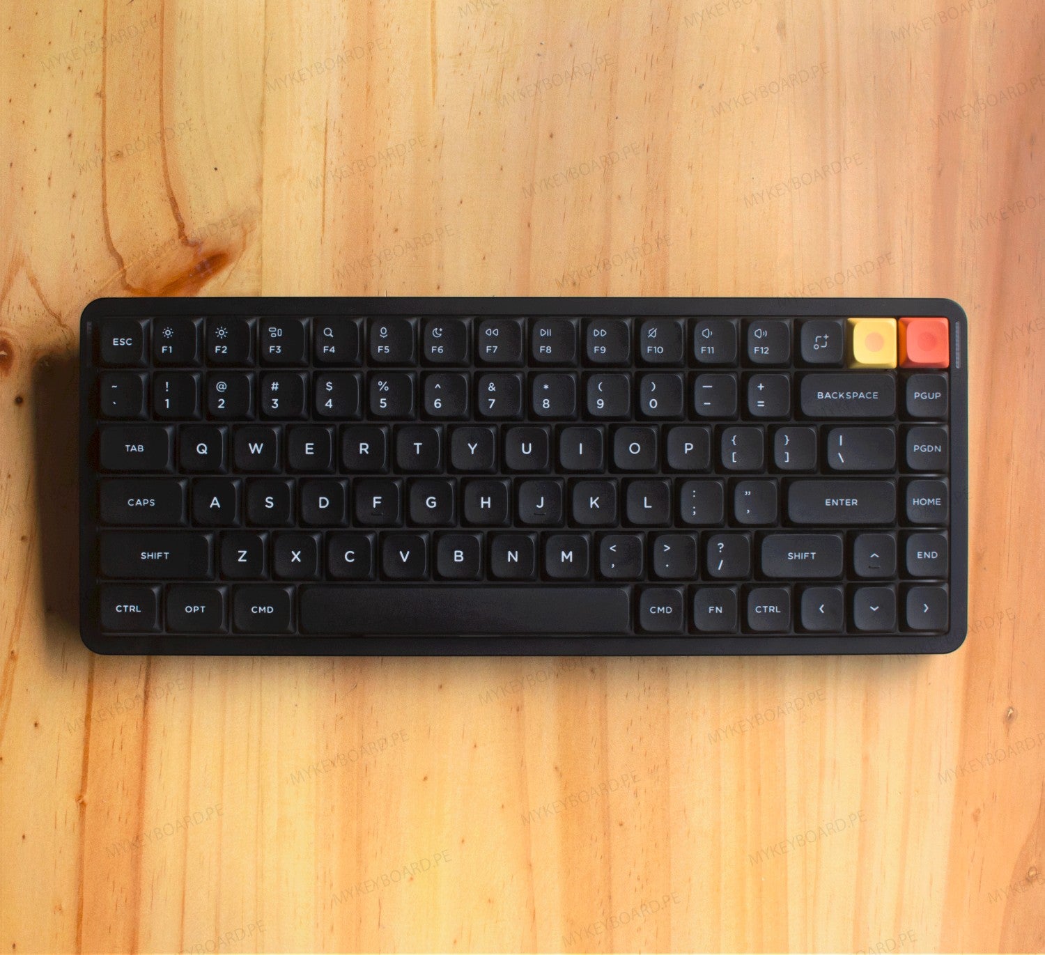 Teclado mecánico MyKeyboard NuPhy Air75 V3 en color Nebula Dark, diseño compacto 75% con teclas PBT de perfil bajo.