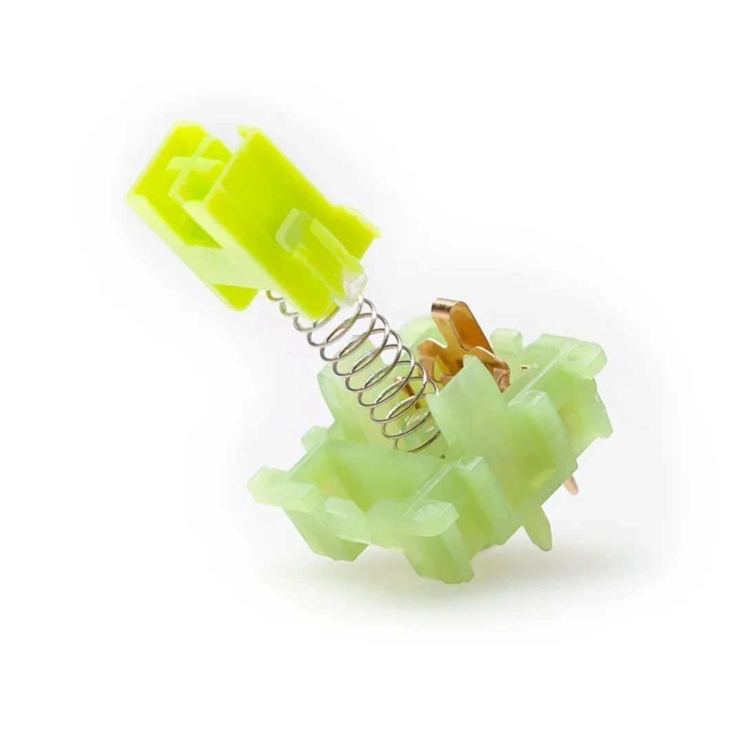 Switch mecánico MyKeyboard Outemu Silent Lemon V3 táctil de color verde lima con muelle expuesto