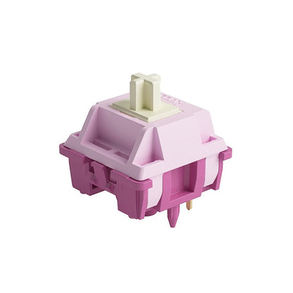Switch táctil AKKO Creamy Purple Pro de MyKeyboard con carcasa rosa y vástago color crema para teclados mecánicos