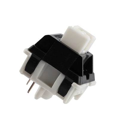 Switch lineal Epomaker Zebra de MyKeyboard, color blanco y negro con vástago de POM para teclados mecánicos