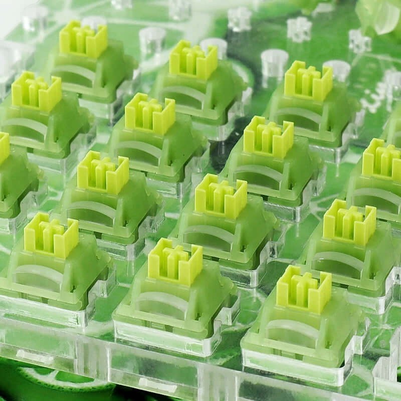 Switches táctiles silenciosos MyKeyboard Outemu Silent Lemon V3 de color verde lima para teclados mecánicos