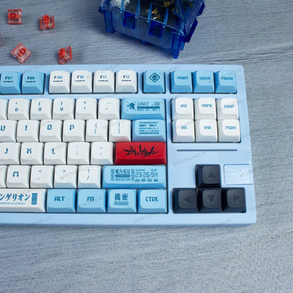 Teclado mecánico MyKeyboard Epomaker X Feker Galaxy80 Evangelion EVA-00 TKL con teclas PBT y pantalla LCD