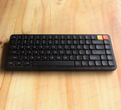 Teclado mecánico MyKeyboard Nuphy Air75 V3 de perfil bajo en color negro con switches Gateron Red Nano