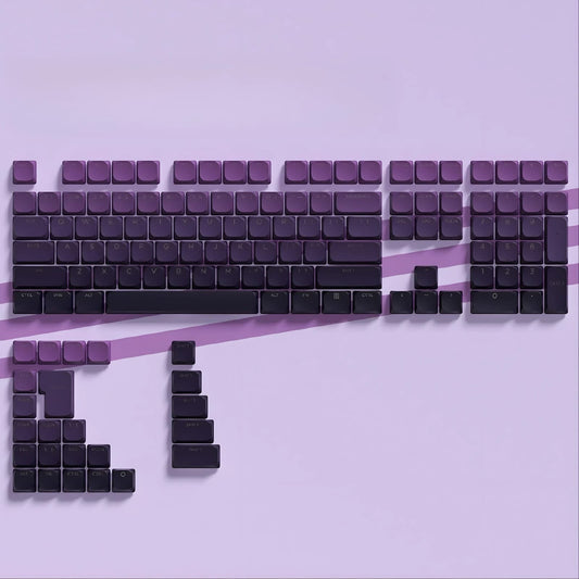 Set de 132 teclas MyKeyboard de perfil bajo en color morado, fabricadas en material PBT double shot.