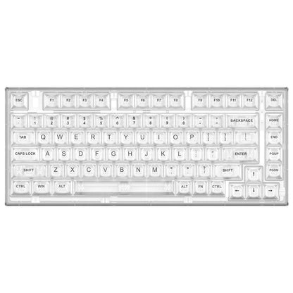 Teclado mecánico MyKeyboard YUNZII X75 Pro transparente con formato 75% y diseño minimalista de teclas cristalinas