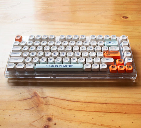 Teclado mecánico MyKeyboard YUNZII X75 Pro con teclas PBT This Is Plastic, diseño 75% y carcasa transparente